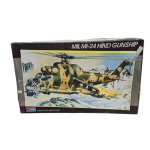 Vtg Monogram MIL MI-24 Hind Gunship Helicopter 1:48 Model Kit #5819 Military